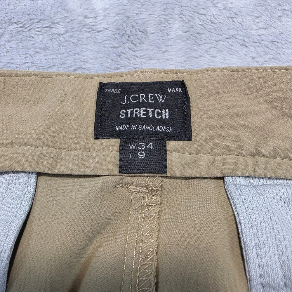J.Crew Men 34 Khaki Tech Shorts Stretch 9" Inseam Re-Imagined Casual Golf - Picture 6 of 10